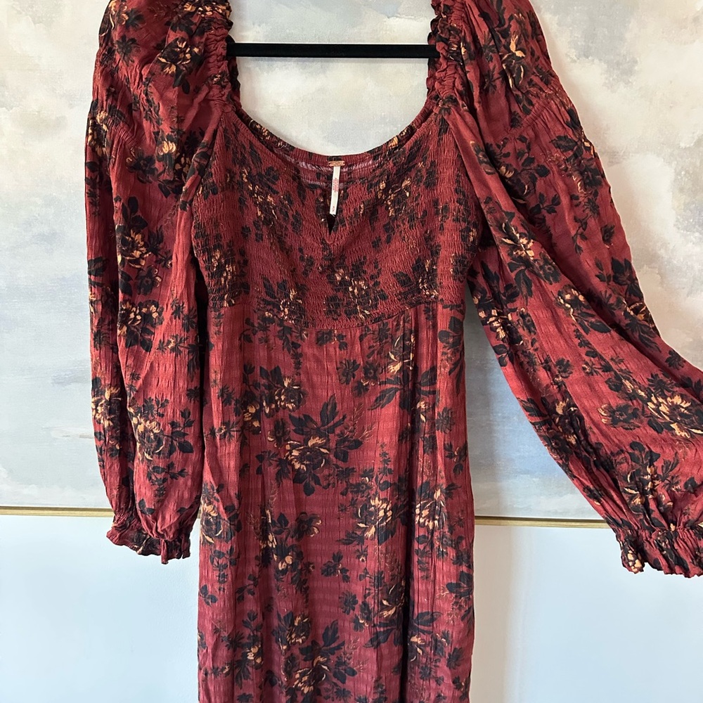 Free People Floral Smocked Dress